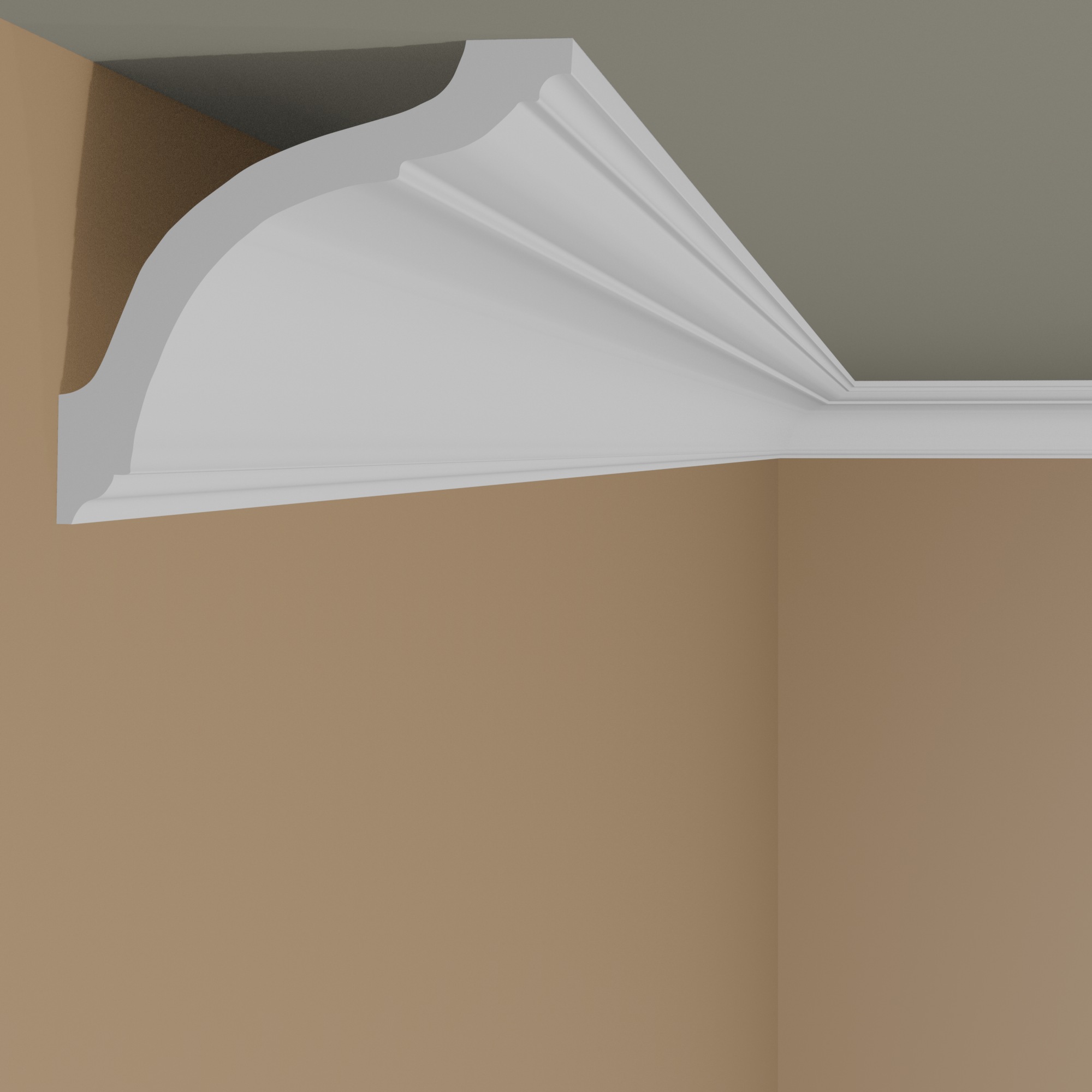 NMC Stuckleiste GO NOMASTYL Polystyrol 80 x 80 x 2000 mm Weiß Deckenleiste