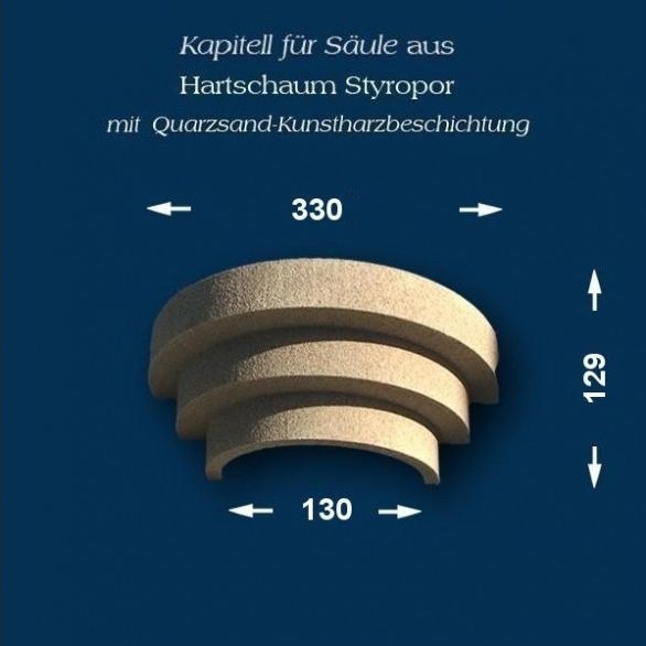 Säulenkapitell "Wiesemann SK3-b", Durchmesser 13 -35 mm, wetterfest Beschichtet-13 mm (Default)