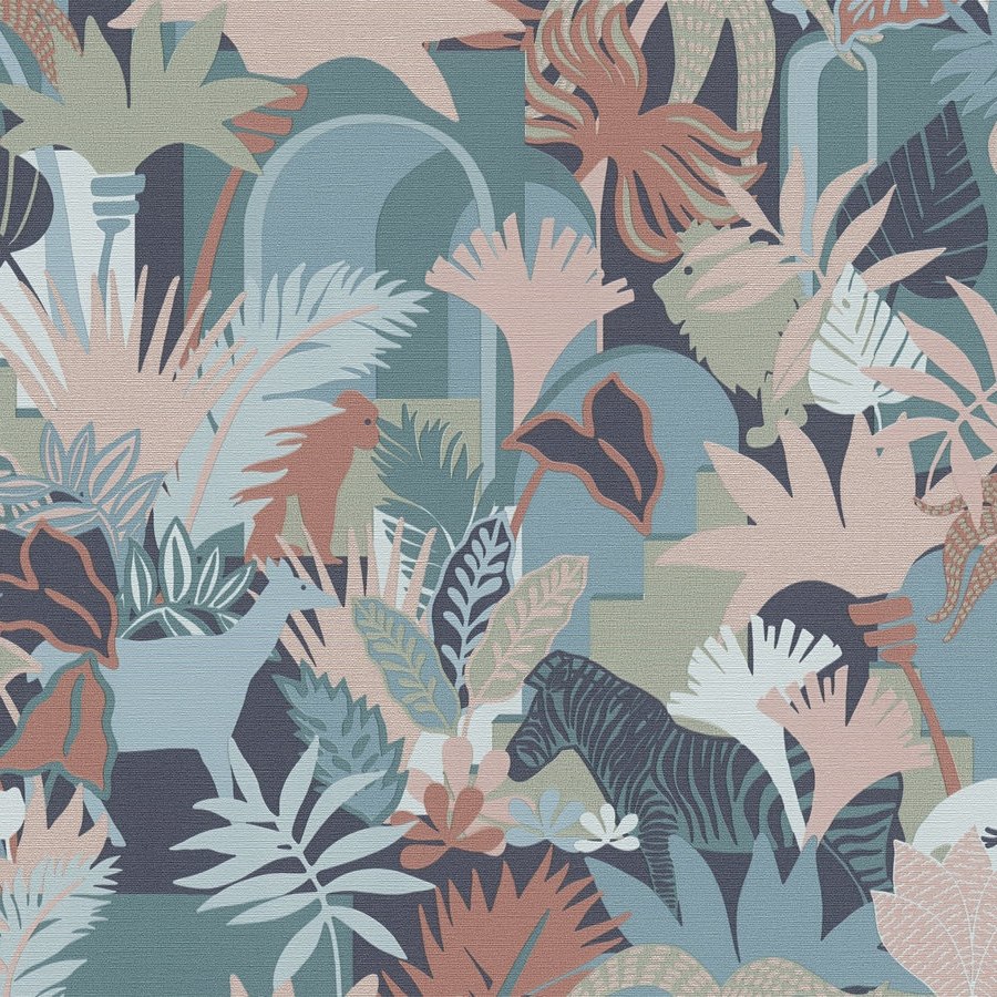A.S. Creation | Antigua | 390963 | Vliestapete | Botanisch | 10.05 x 0.53 m | Bunt