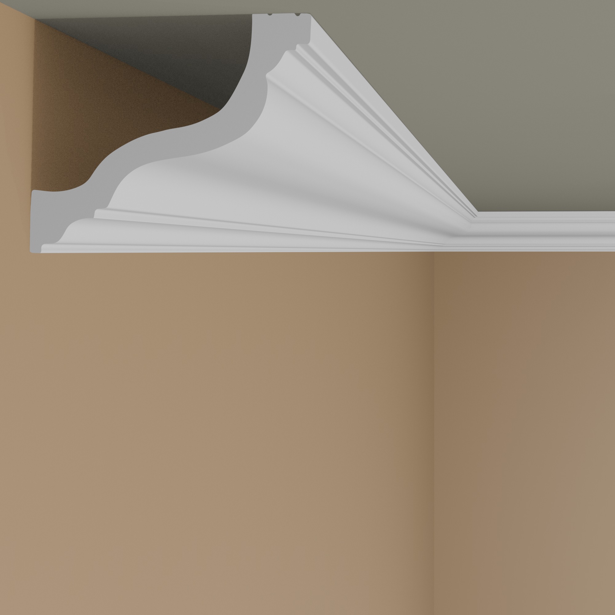 NMC Deckenleiste WT10 WALLSTYL Polystyrol 84 x 84 x 2000 mm Weiß Stuckleiste Wandleiste