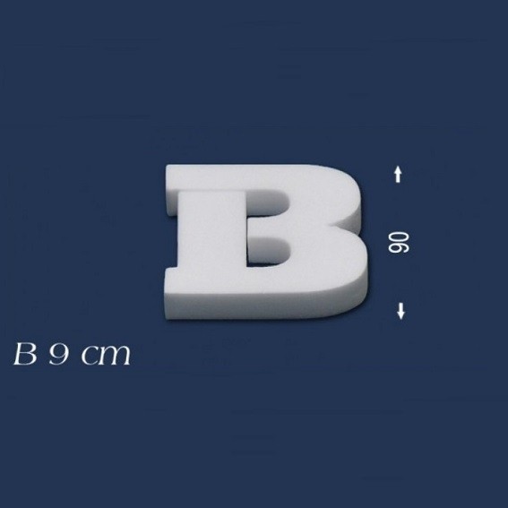 Deko Buchstabe B 90 mm Styropor Buchstabe 3D Buchstabe Weiß Wiesemann
