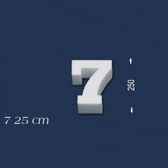 Deko Zahl 7 250 mm Styropor Zahlen Zahlendeko Weiß Wiesemann