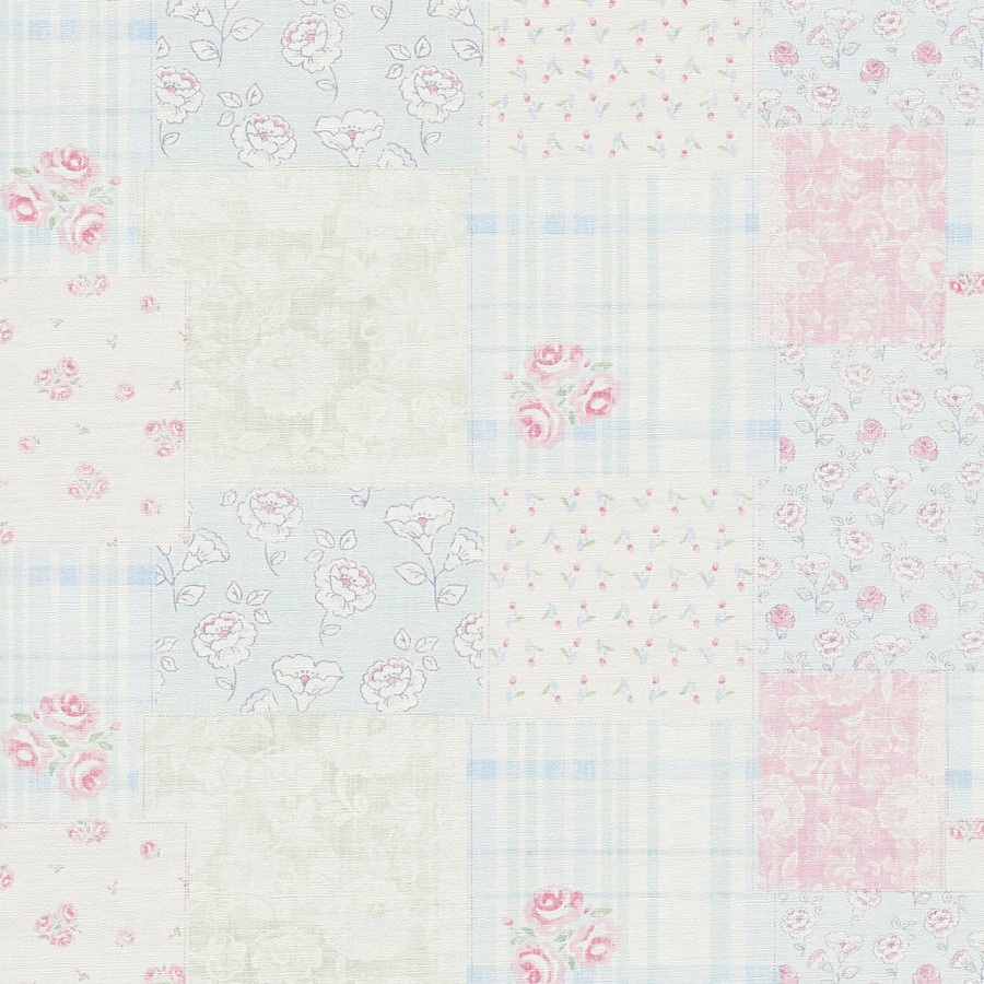 A.S. Creation | Maison Charme | 390661 | Vliestapete | Blumenoptik | 10.05 x 0.53 m | Blau