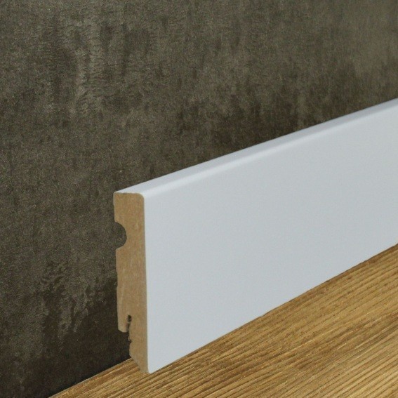 Neuhofer Innenwinkel | Für Fußleiste 15 x 80 mm Klassische Weiße Sockelleiste Foliert