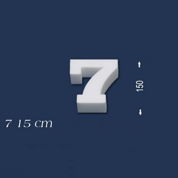 Deko Zahl 7 150 mm Styropor Zahlen Zahlendeko Weiß Wiesemann