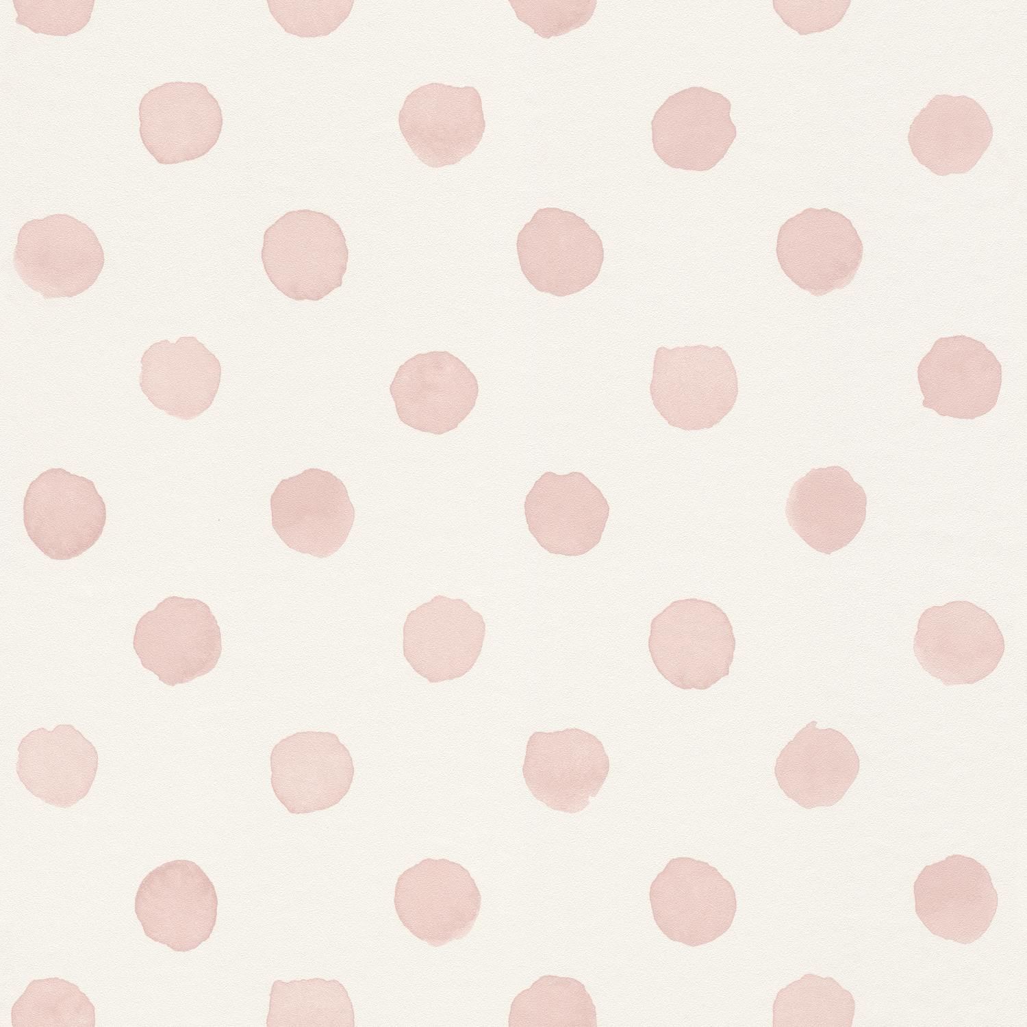 Rasch | Bambino XIX | 252019 | Vliestapete | Punkte | 0.53 x 10.05 m | Rosa | Weiß