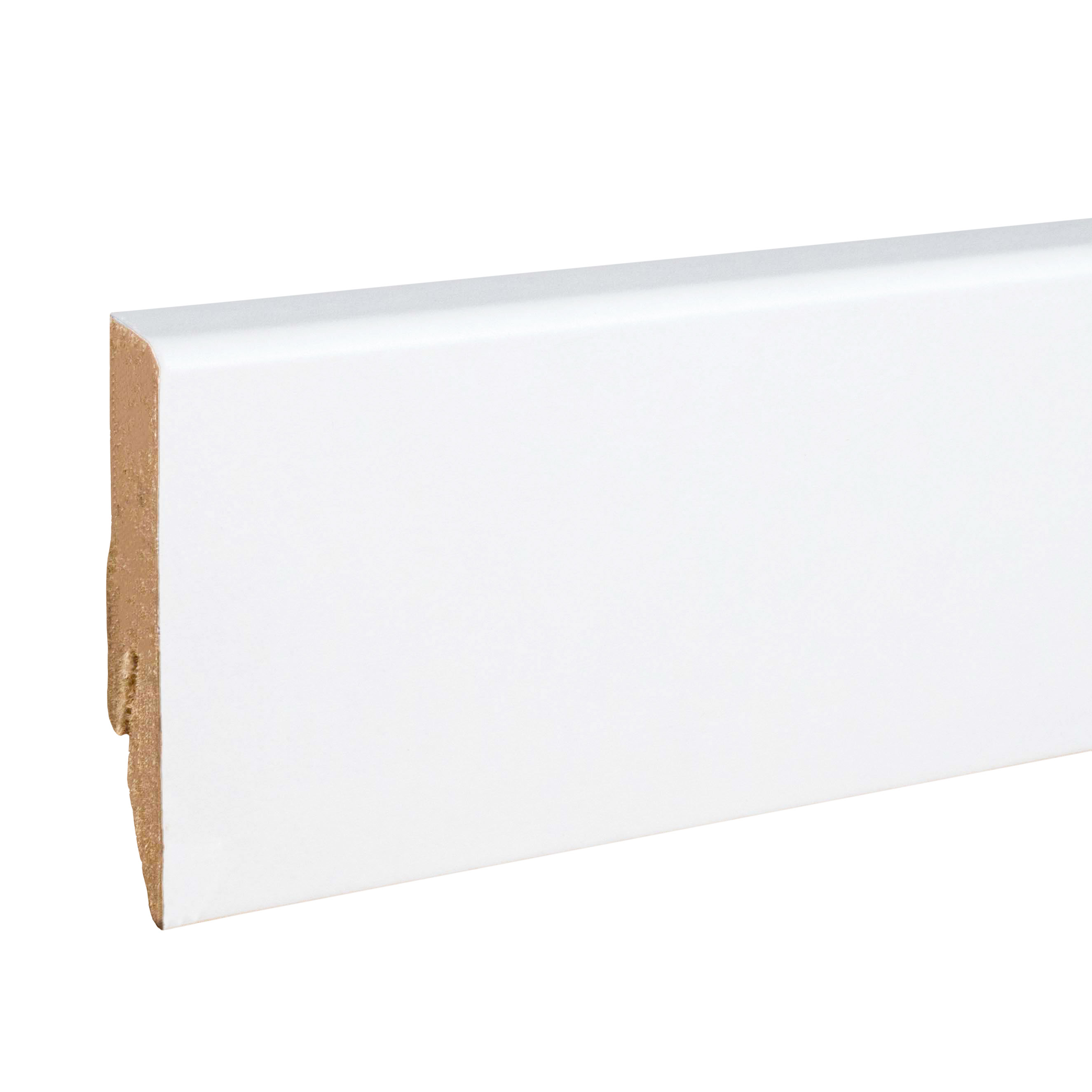 Sockelleiste Eckiges Profil 18 x 58 x 2500 mm MDF foliert Weiß Klassisch by PROVISTON
