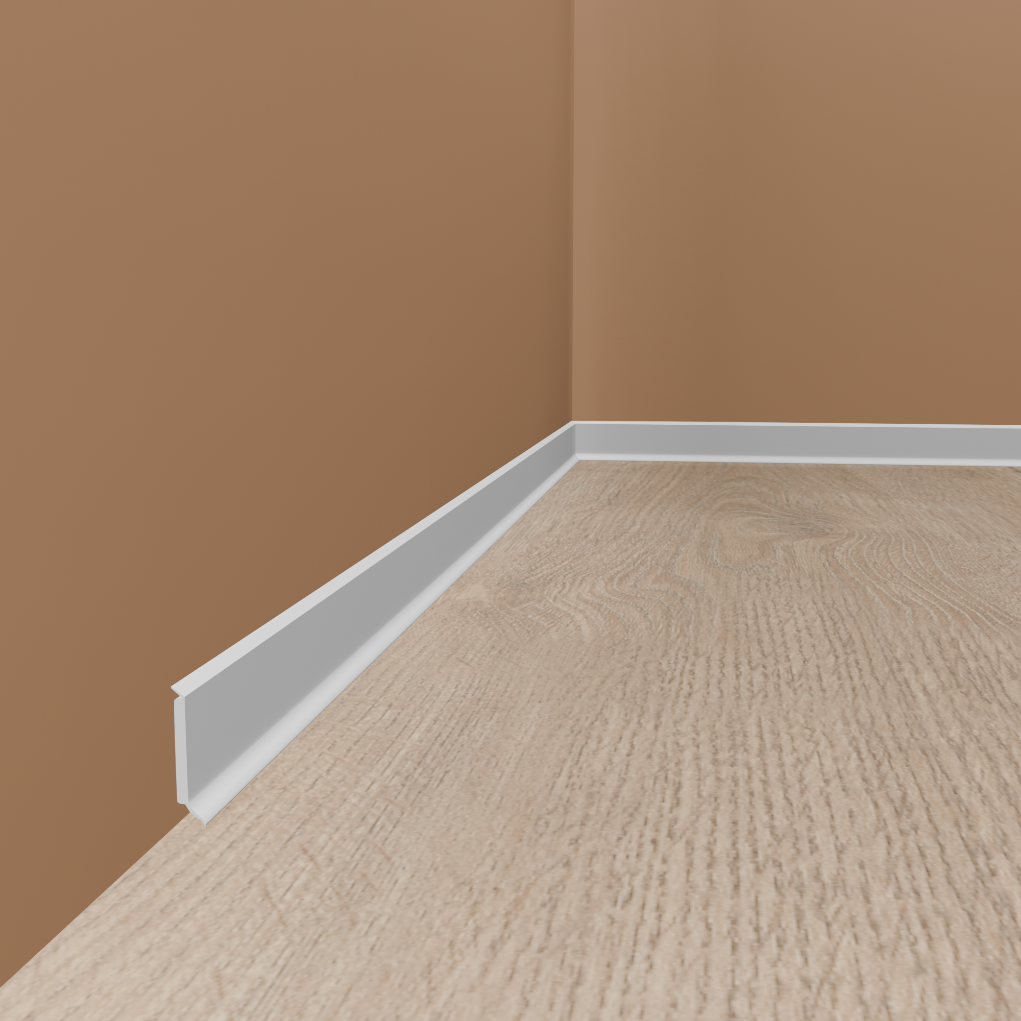 Sockelleiste "Rimini" PVC Hartschaum 12.8 x 60 x 2500 mm Durchgefärbte Weichlippe by PROVISTON