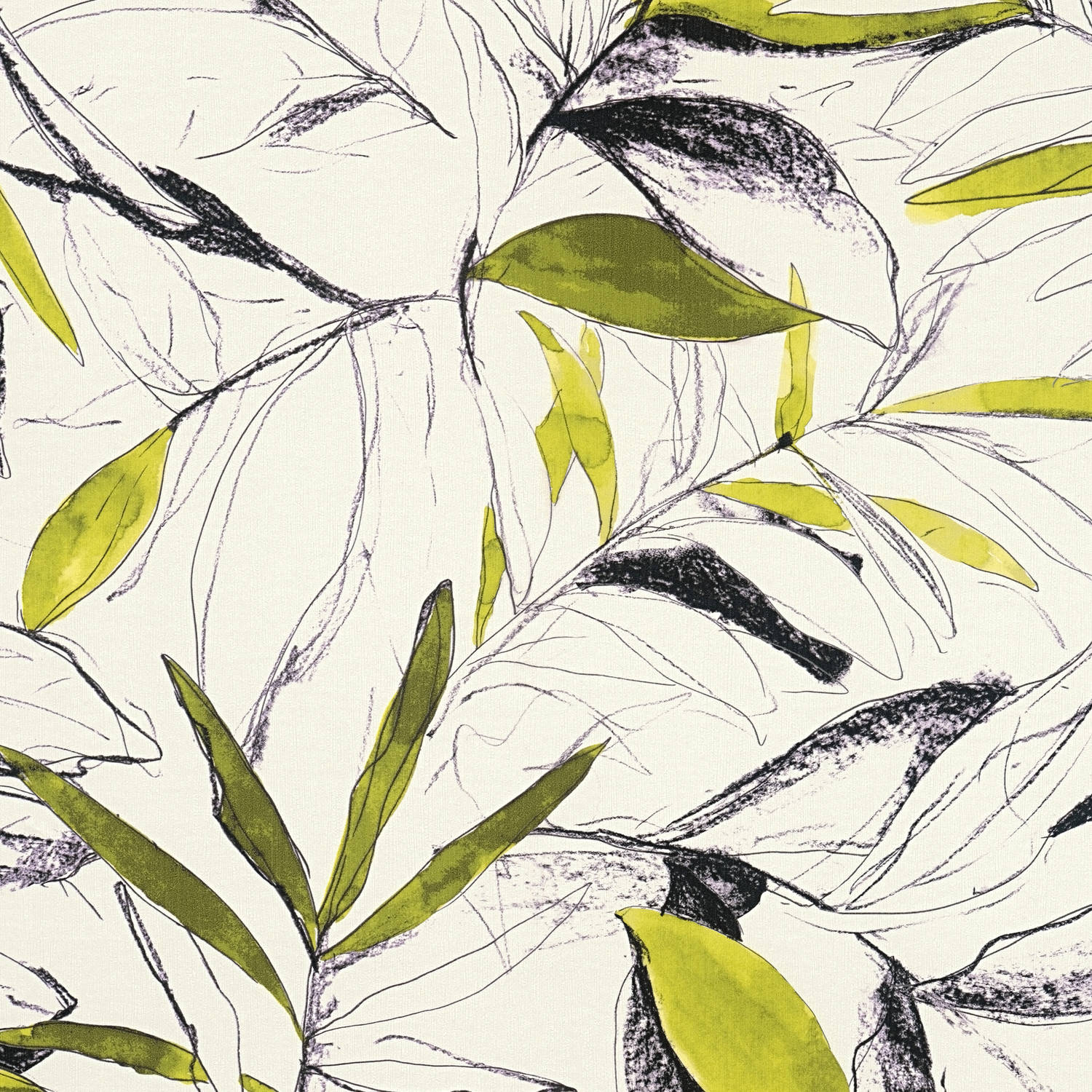 Vliestapete 791875 Grün Schwarz Blumen Floral Pintwalls III A.S. Creation