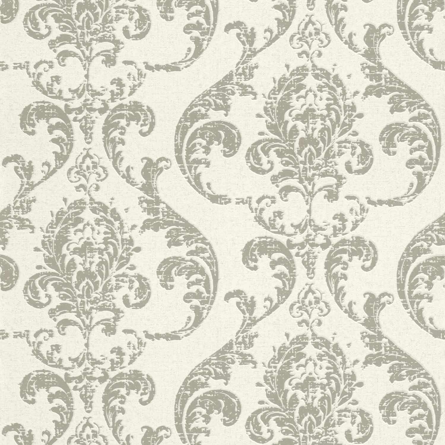 Rasch | Color Your Life | 315622 | Vliestapete | Barock | 0.53 x 10.05 m | Beige | Weiß