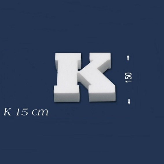 Deko Buchstabe K 150 mm Styropor Buchstabe 3D Buchstabe Weiß Wiesemann