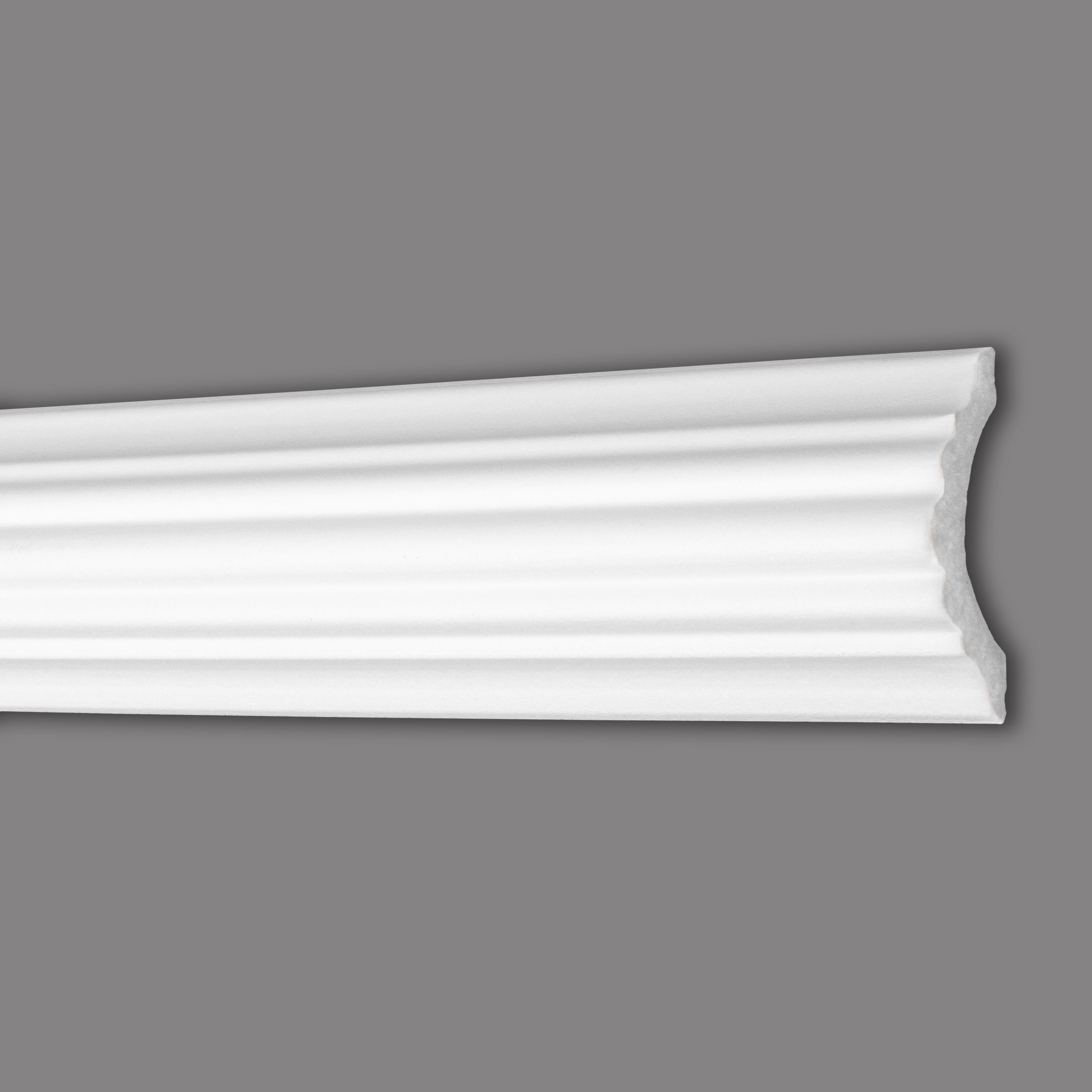 Wiesemann | Zierleiste Düsseldorf 59 | Polystyrol | 27 x 64 x 2000 mm | Wandleiste | Weiß