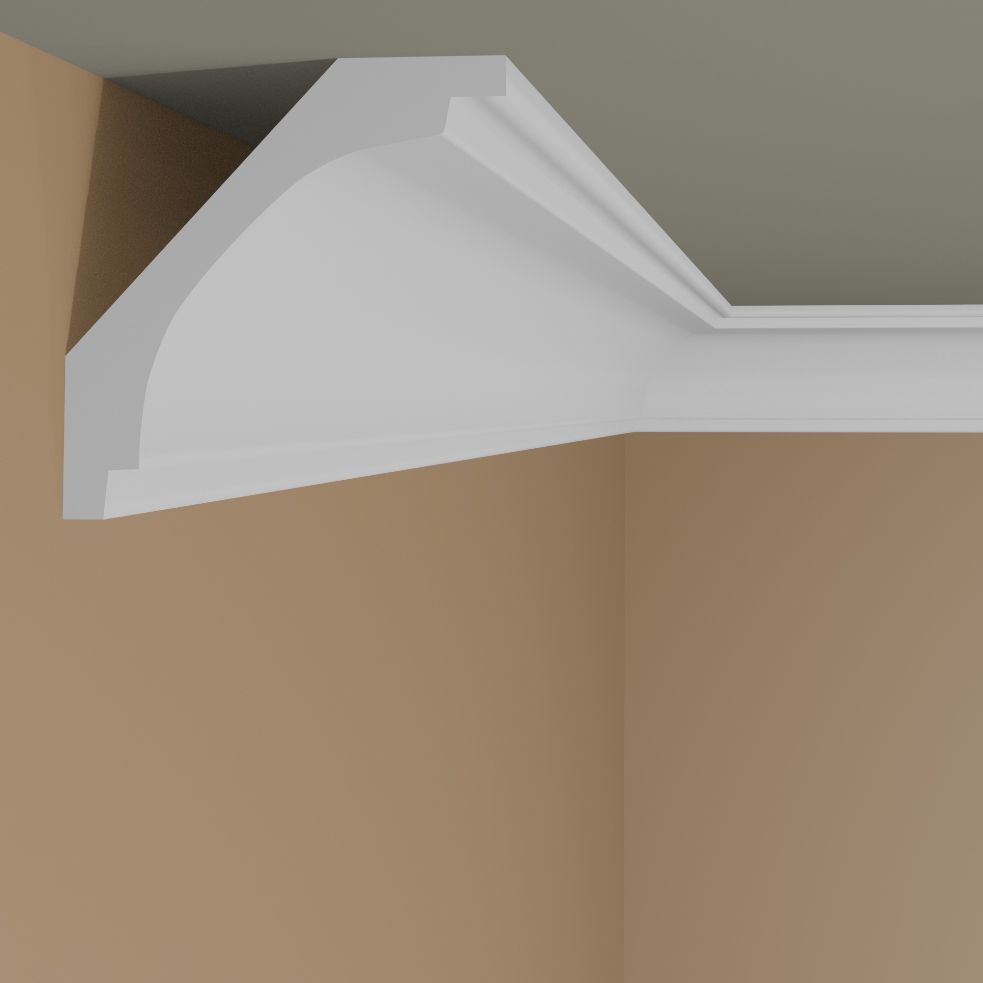 Elite Decor | Stuckleiste P930 | Polyurethan | 60 x 60 x 2000 mm | Styropor Deckenleiste | Weiß