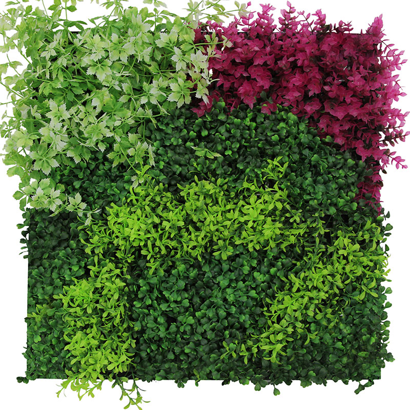 JANGAL Modular Wall Akustik Wandpaneel 520 x 520 x 50 mm Pink Mixed Flora Pflanzenwand