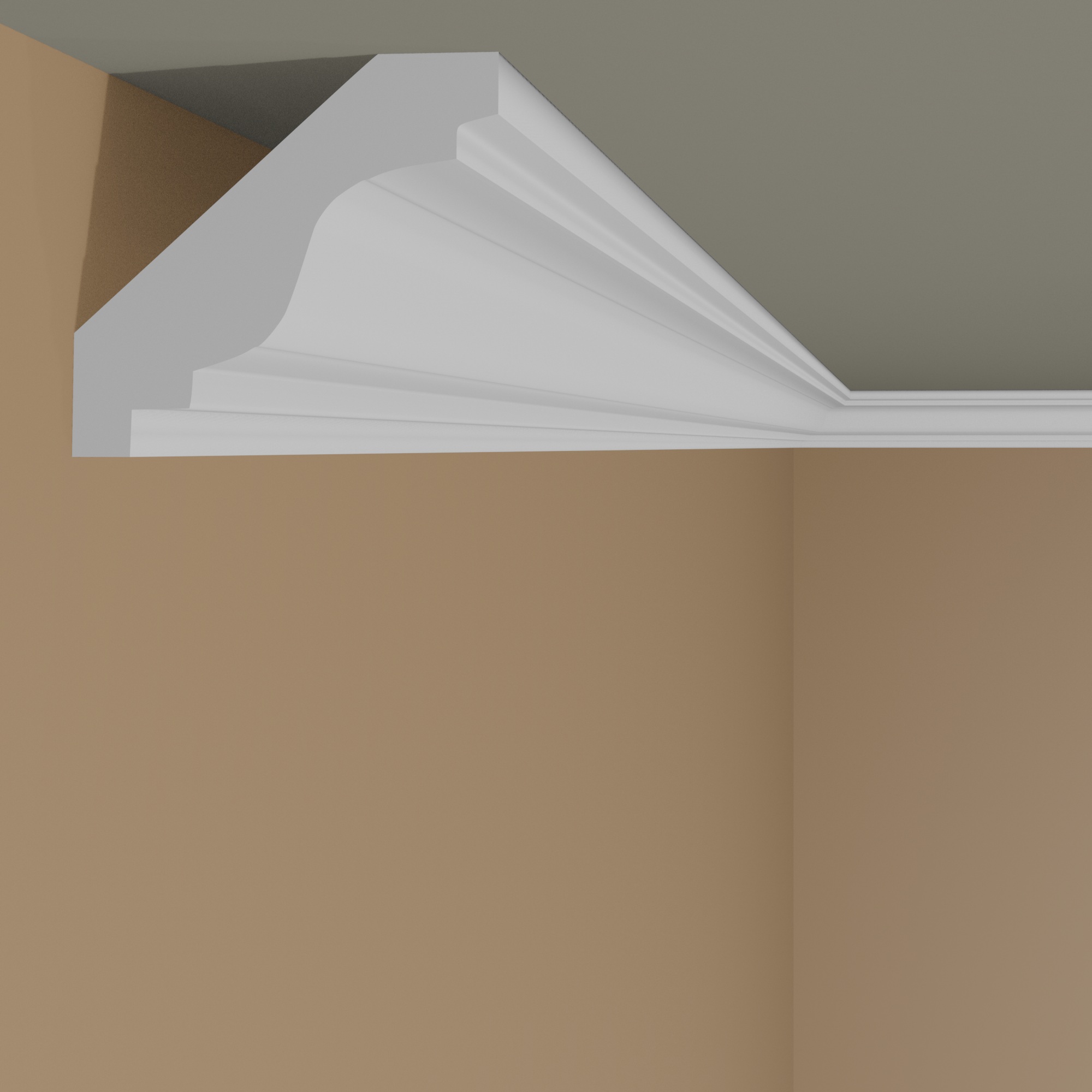 Elite Decor | Stuckleiste P829| Polyurethan | 40 x 38 x 2000 mm | Styropor Deckenleiste | Weiß