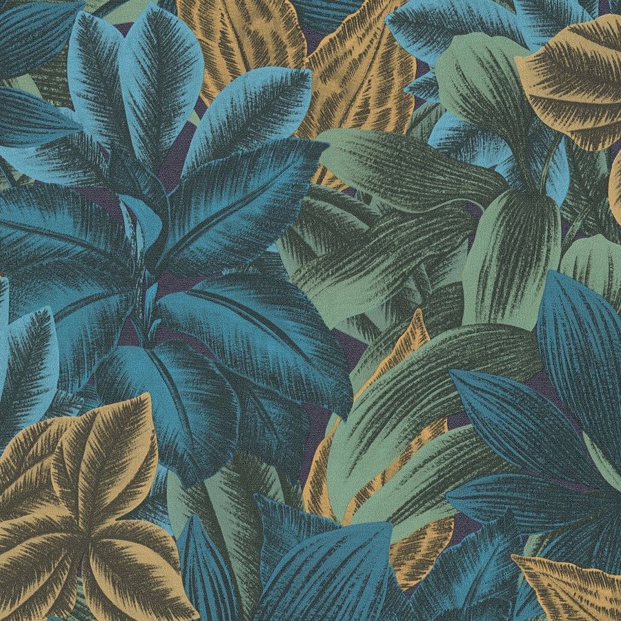 A.S. Creation | Travel Styles | 392221 | Vliestapete | Botanisch | 10.05 x 0.53 m | Blau