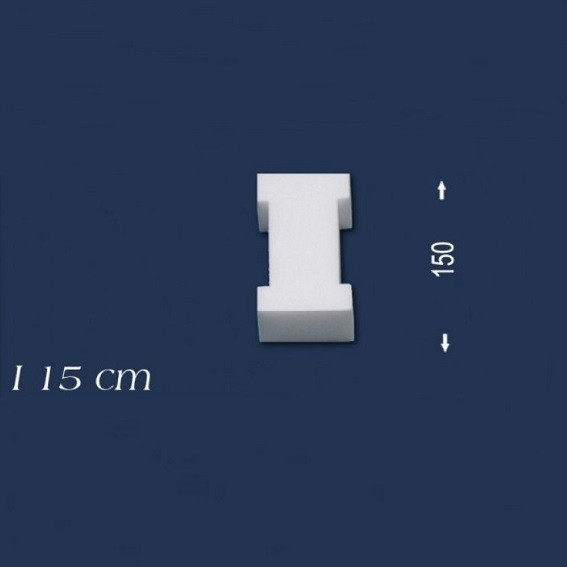 Deko Buchstabe I 150 mm Styropor Buchstabe 3D Buchstabe Weiß Wiesemann
