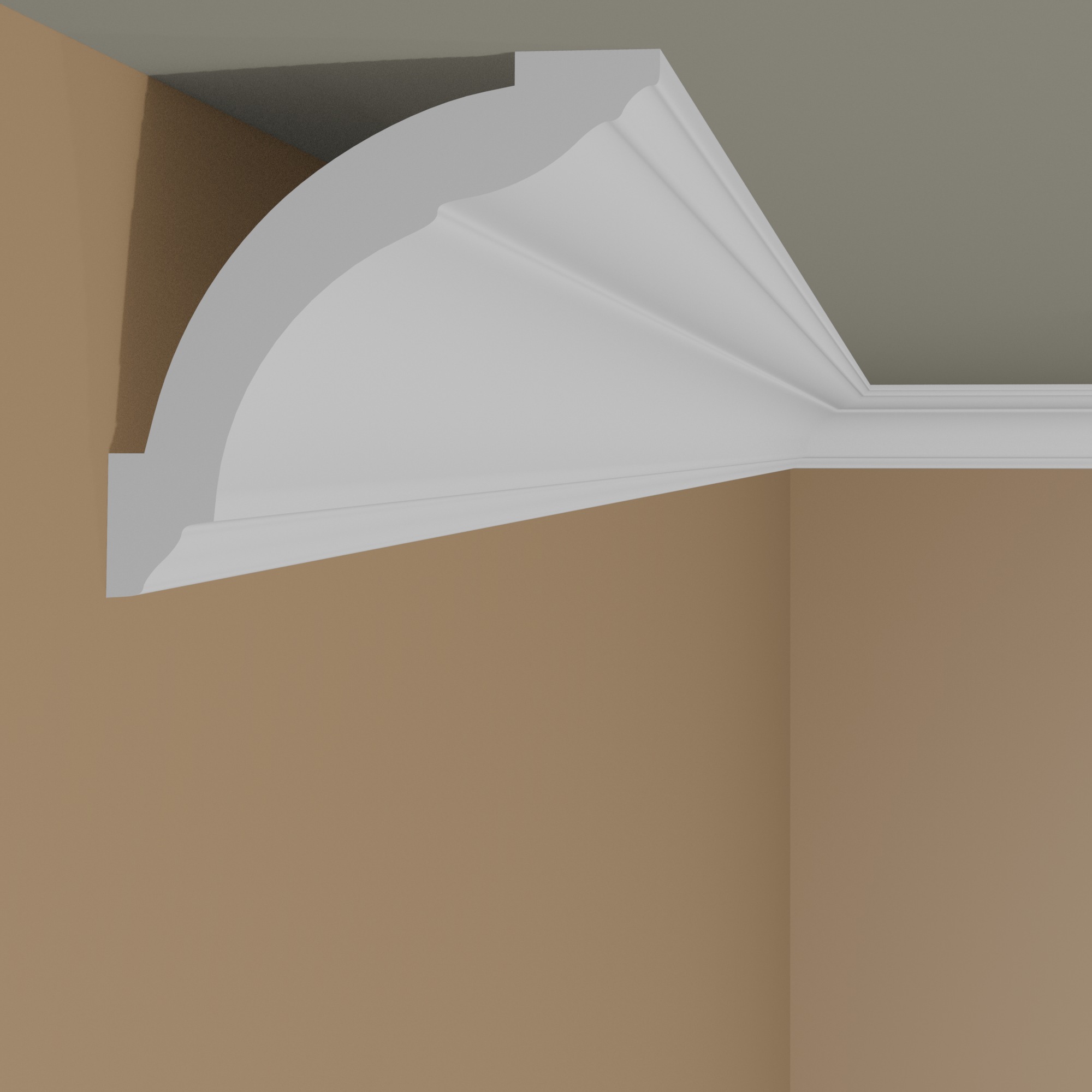 PROVISTON | Stuckleiste "NE367" | 72 x 72 x 2000 mm | Weiß | Deckenleiste | Lichtleiste | Klassisch