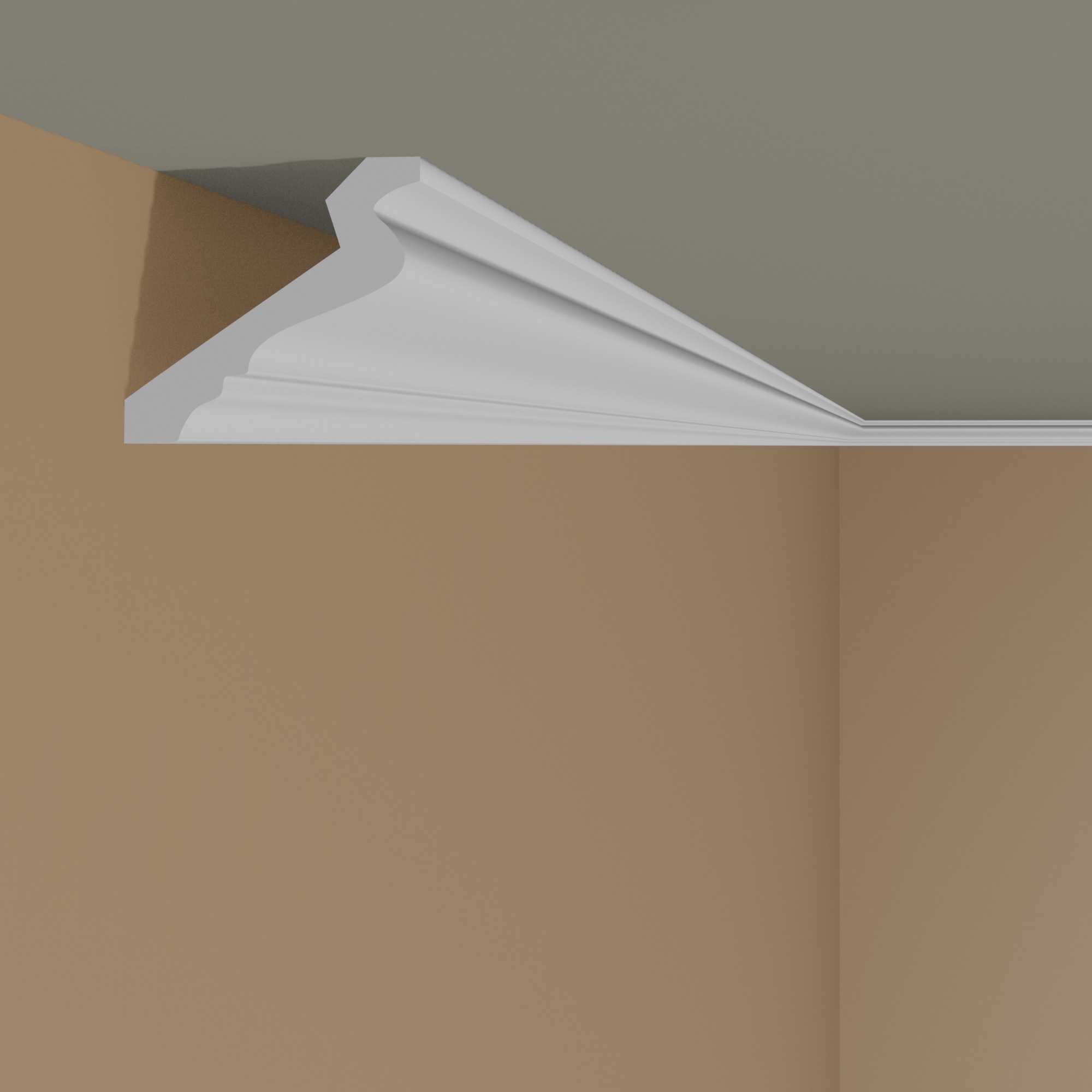 Mardom Deckenleiste MDB185 Profoam 61 x 64 x 2000 mm Weiß Stuckleiste Modern