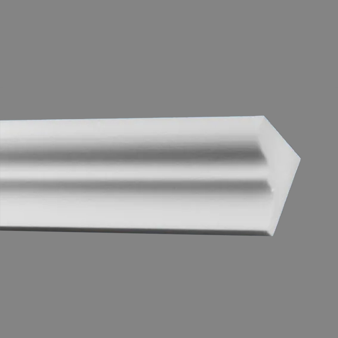 Wiesemann | Vorhangleiste "Eindhoven 06" | Polystyrol | 61 x 76 x 2000 mm | Deckenleiste | Weiß