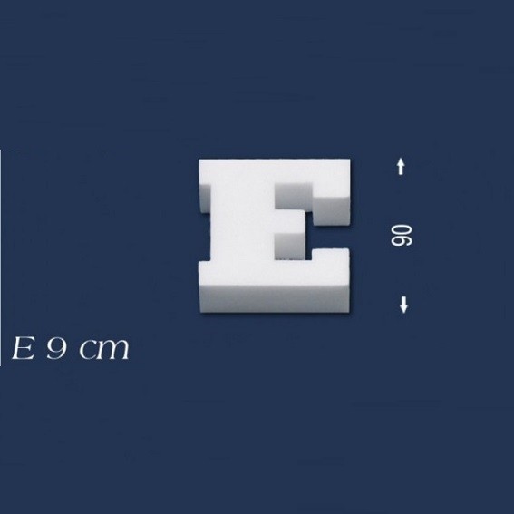 Deko Buchstabe E 90 mm Styropor Buchstabe 3D Buchstabe Weiß Wiesemann