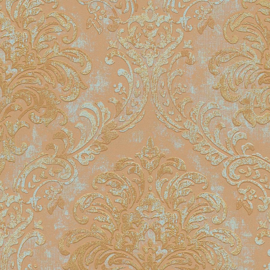 A.S. Creation | Travel Styles | 391121 | Vliestapete | Barock | 10.05 m x 0.53 m | Orange