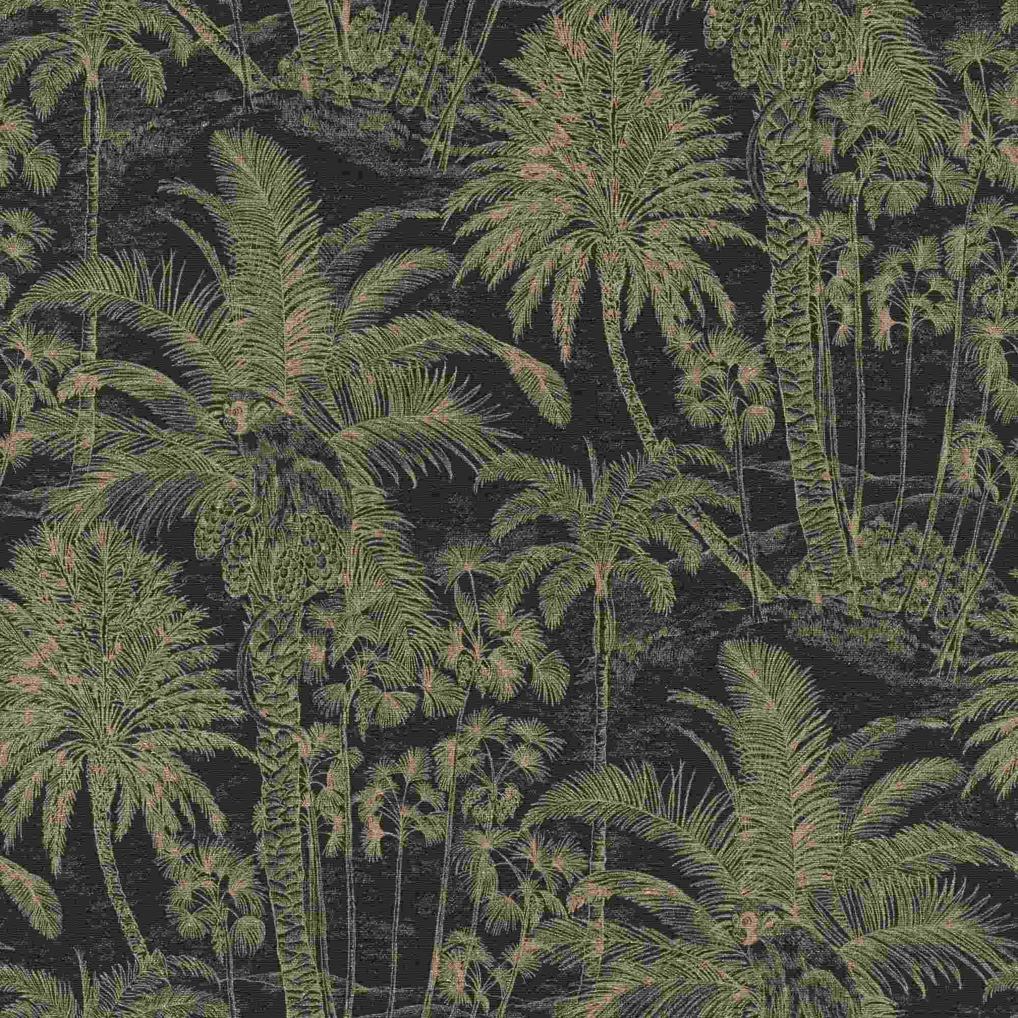 Rasch | Selection | 832525 | Vliestapete | Botanisch | 10.05 x 0.53 m | Schwarz | Gold