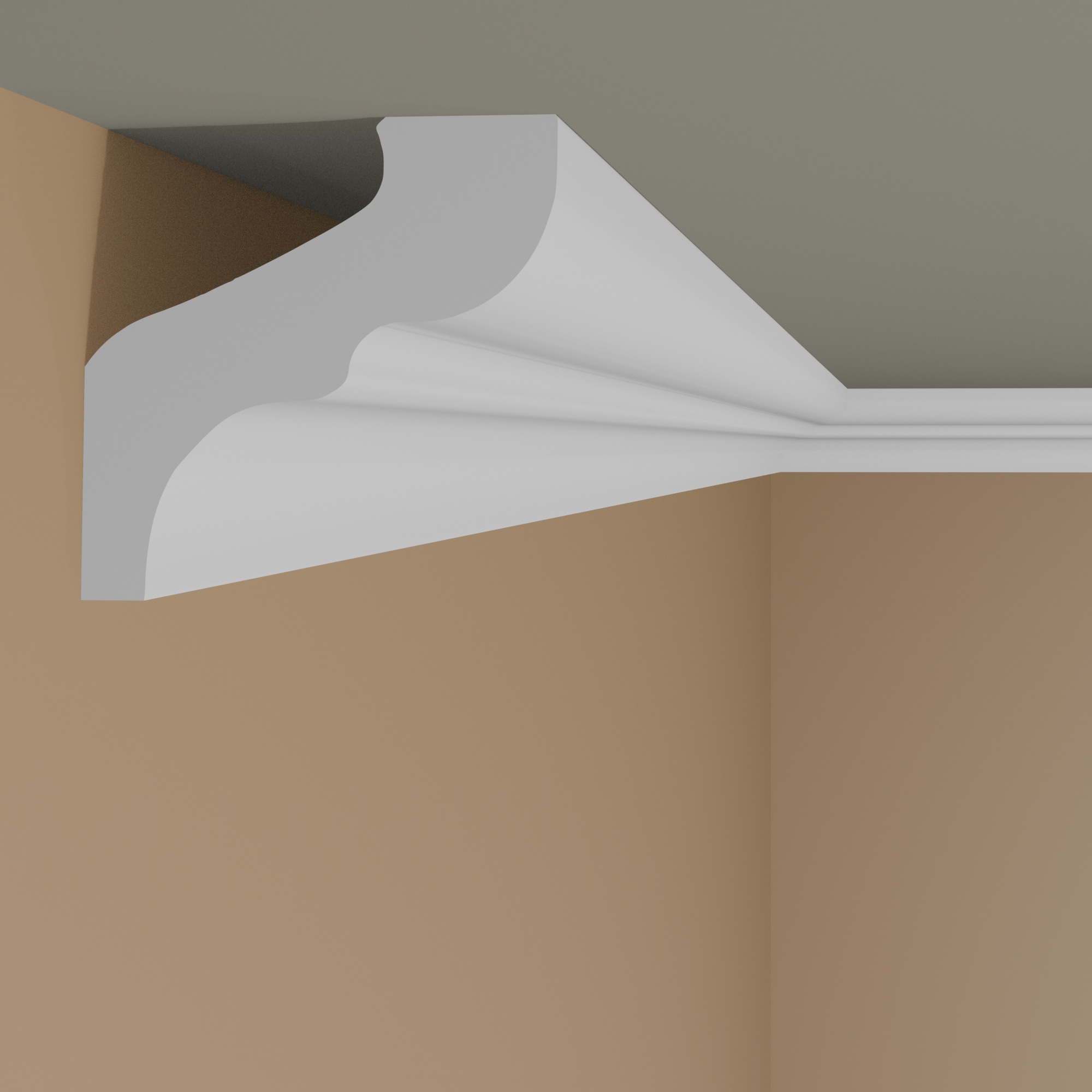 Marbet Stuckleiste "E-6" Styropor Deckenleiste 32 x 33 x 2000 mm Polystyrol Leiste Weiß