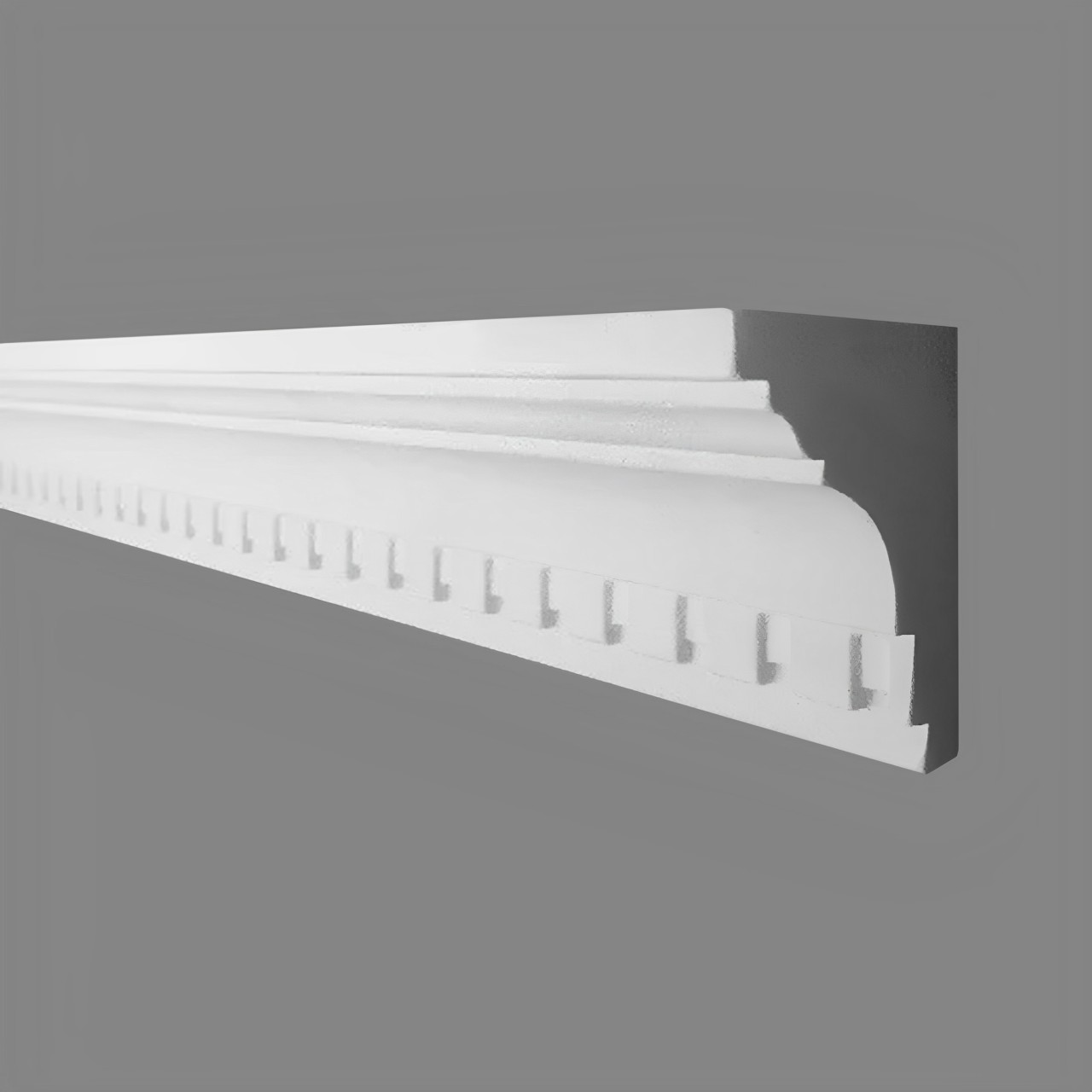 PROVISTON | Gipsleiste Chemnitz | Echter Gipsstuck | 65 x 85 x 1000 mm | Stuckleisten aus Gips