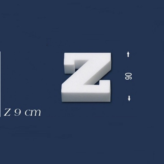 Deko Buchstabe Z 90 mm Styropor Buchstabe 3D Buchstabe Weiß Wiesemann