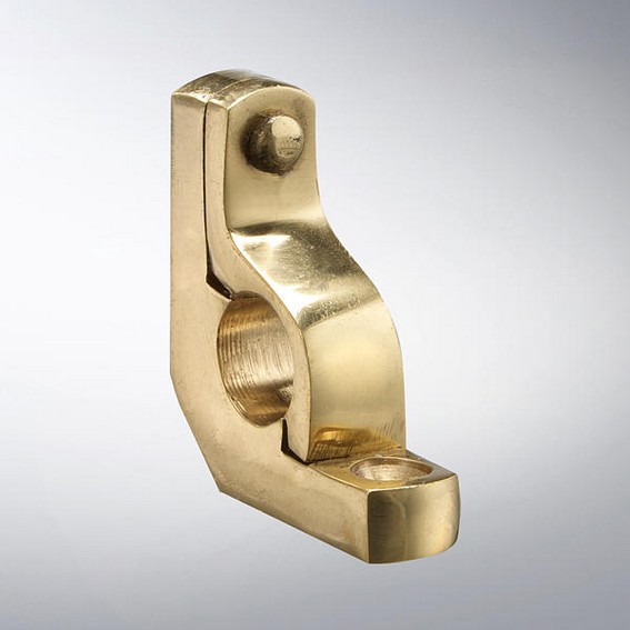 Auer Klappösen für Läuferstangen 13 mm Offen Messing poliert oder vernickelt