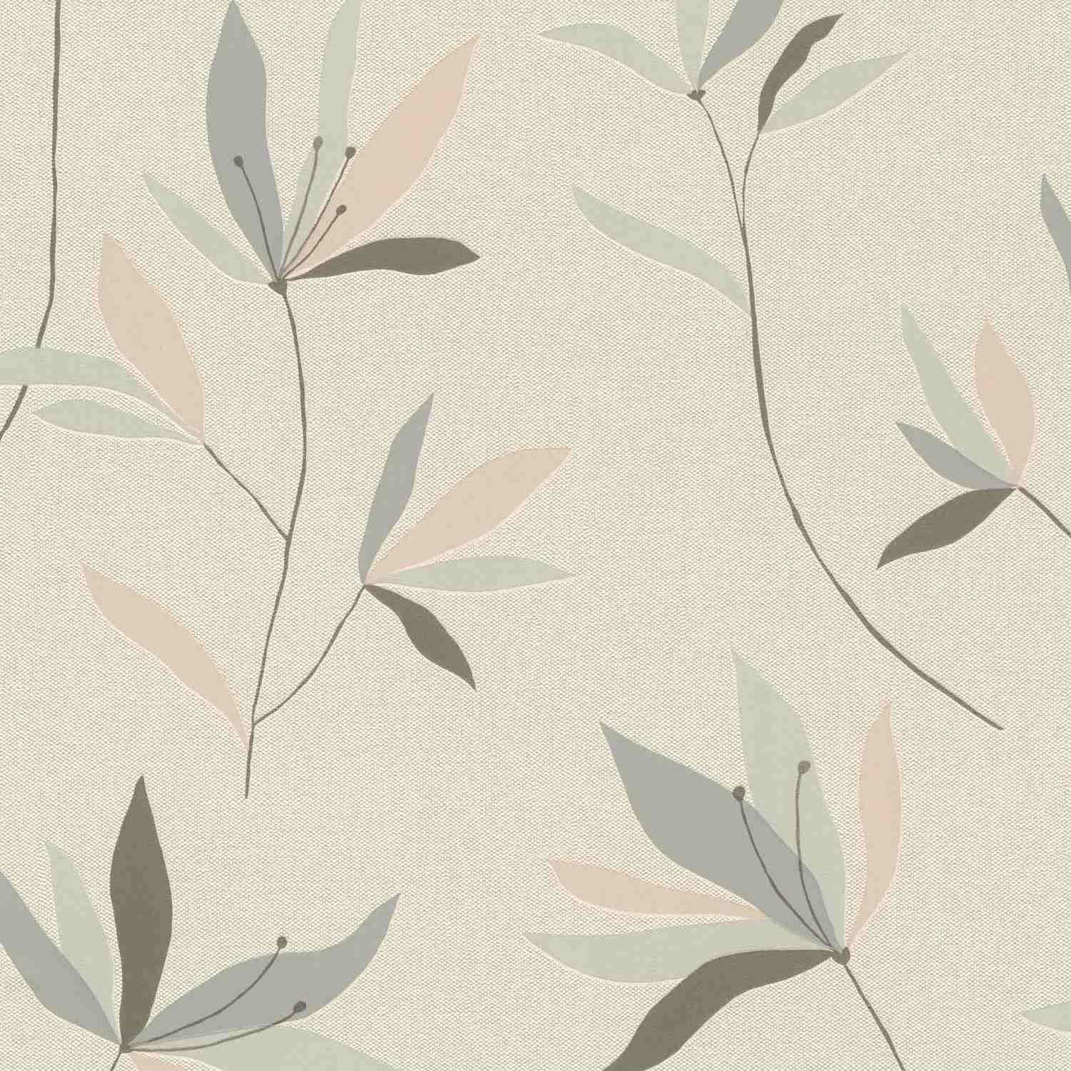 Rasch | Color Your Life | 634068 | Vliestapete | Blumenoptik | 0.53 x 10.05 m | Grau