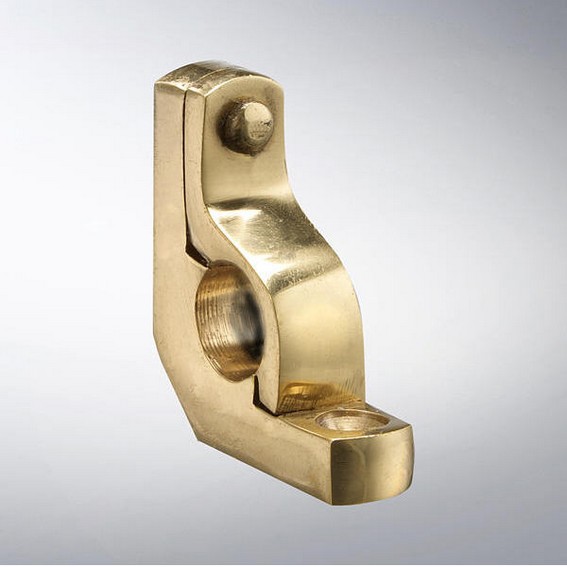 Auer Klappösen für Läuferstangen 13 mm Geschlossen Messing poliert oder vernickelt