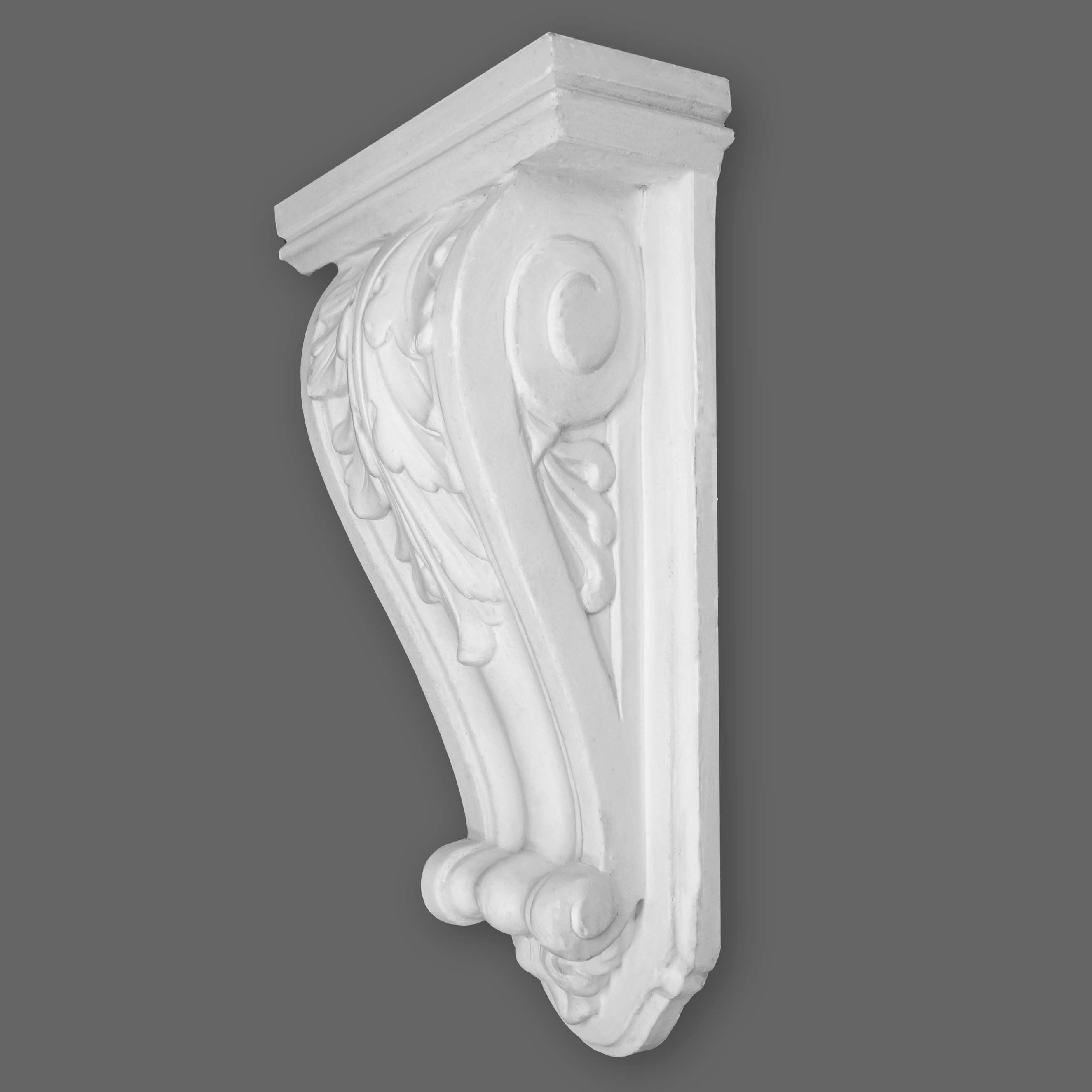 PROVISTON | Gipskonsole Québec | Echter Gipsstuck | 169 x 340 mm | Konsole aus Gipsstuck
