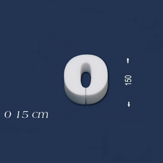 Deko Zahl 0 150 mm Styropor Zahlen Zahlendeko Weiß Wiesemann