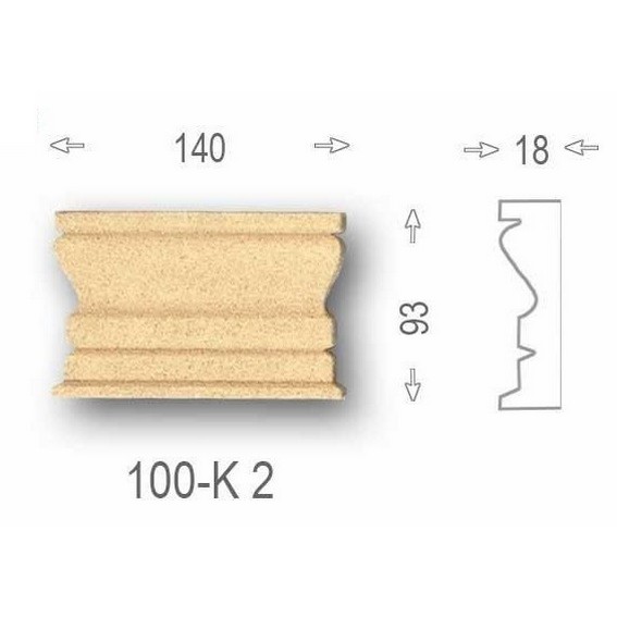 Fassadenzierelement "Marcus 1-K2-b" (Schlussstein)