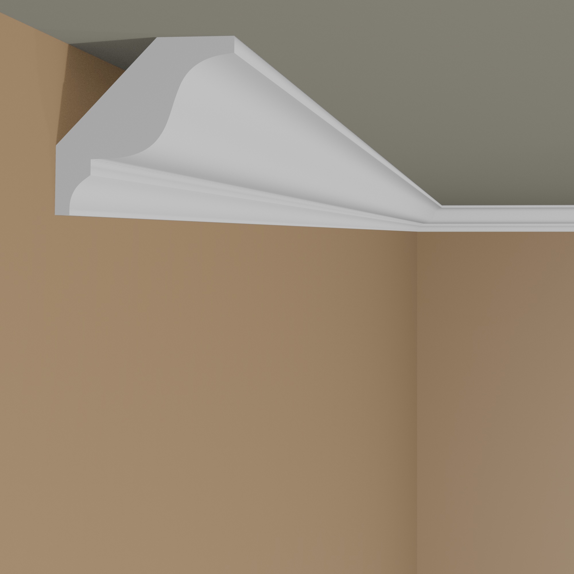 Elite Decor Stuckleiste P824| Polyurethan 40 x 40 x 2000 mm Styropor Deckenleiste Weiß