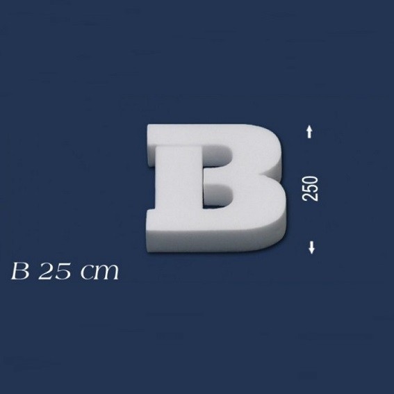 Deko Buchstabe B 250 mm Styropor Buchstabe 3D Buchstabe Weiß Wiesemann