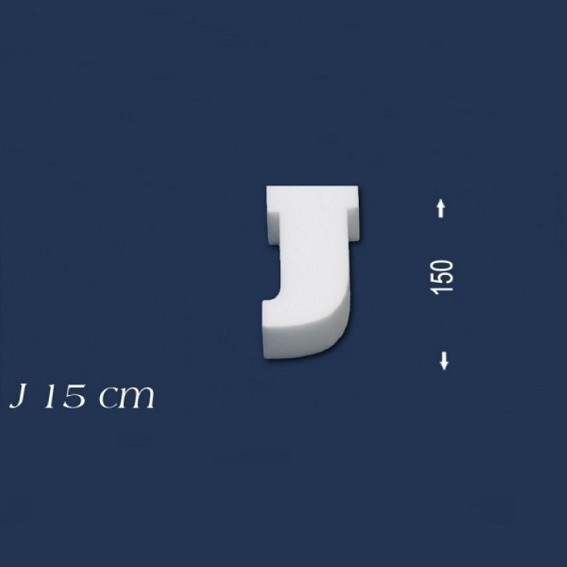 Deko Buchstabe J 150 mm Styropor Buchstabe 3D Buchstabe Weiß Wiesemann