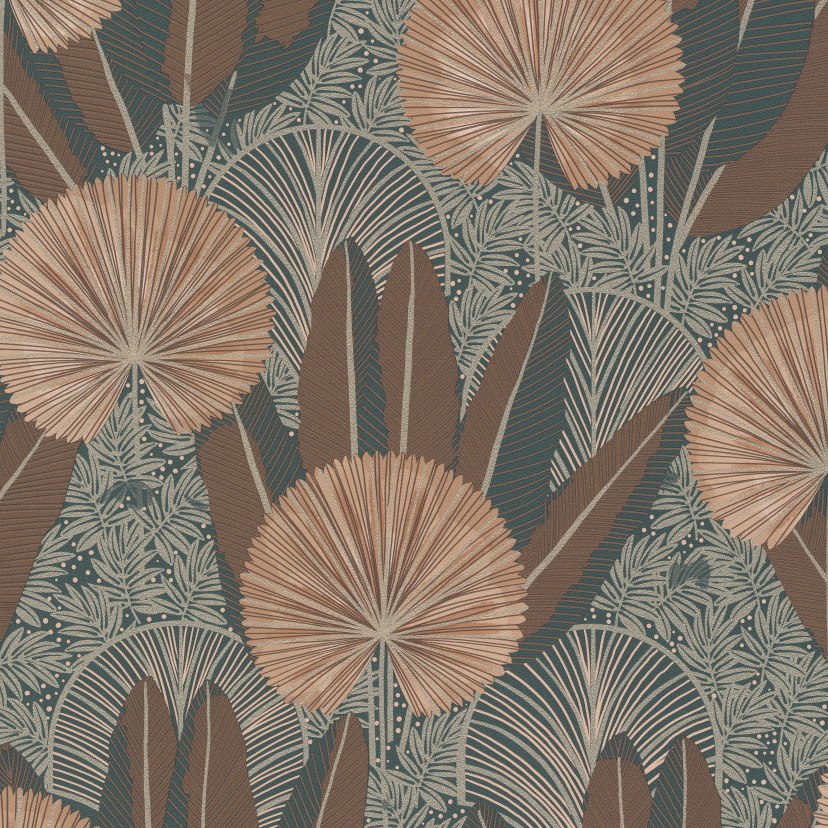 Vliestapete A54703 Braun Dschungel Asperia Grandeco