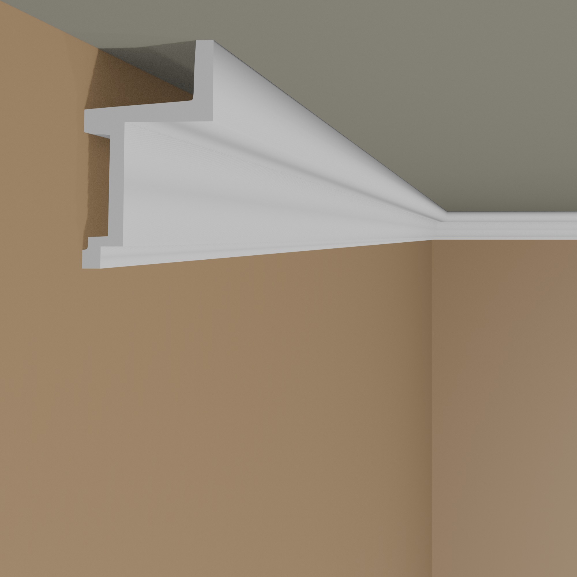 Mardom Deckenleiste MDB115 Profoam 60 x 110 x 2000 mm Weiß kantige Stuckleiste