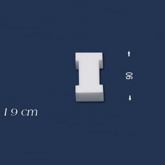 Wiesemann | Deko Buchstabe "I" | Polystyrol | Höhe: 90 mm | Styropor Buchstabe | 3D Buchstabe