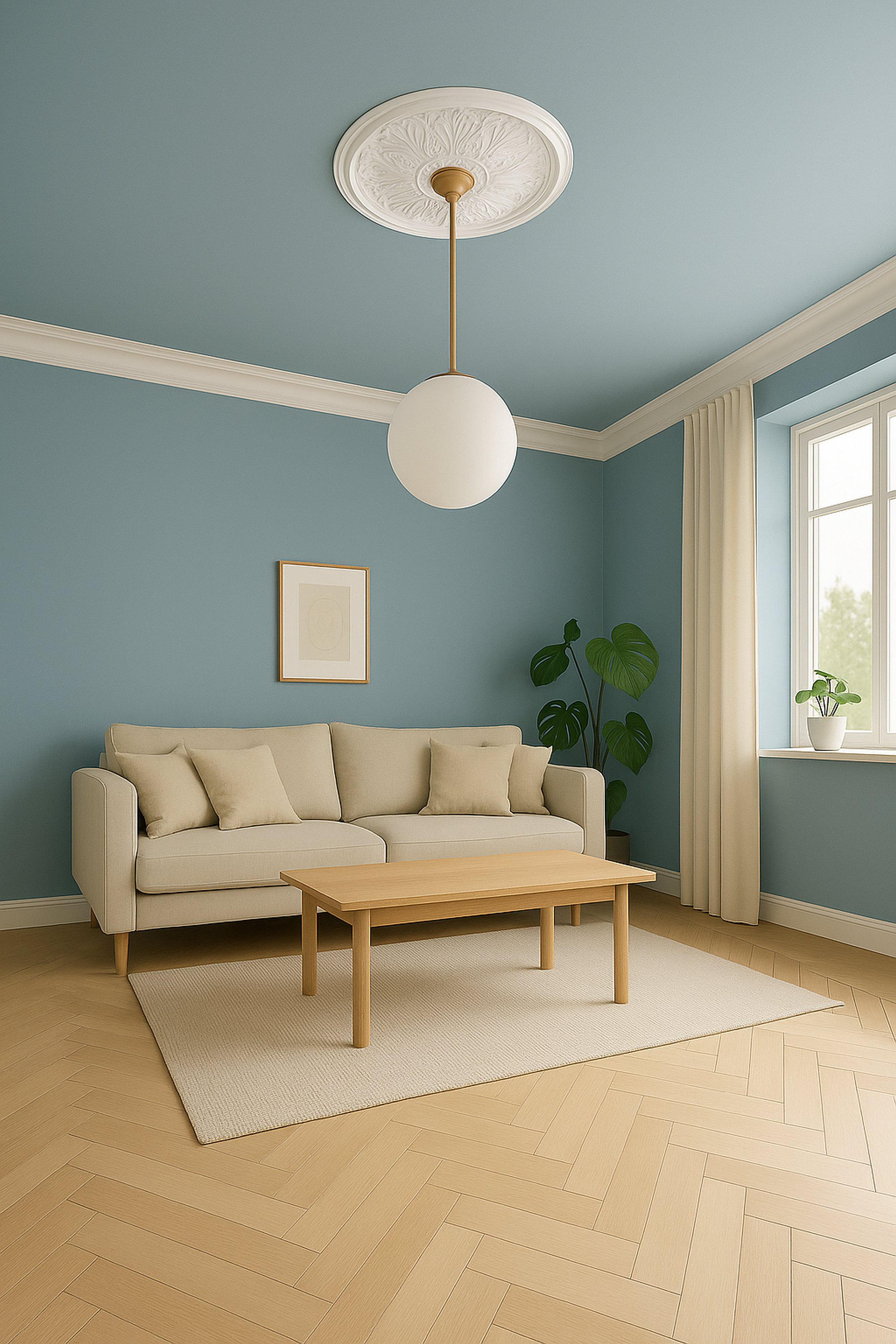 Mardom Rosette / Deckenkuppel B3047 Profoam 596 x 70 x 596 mm Weiß Stuckrosette Deckenrosette Rund