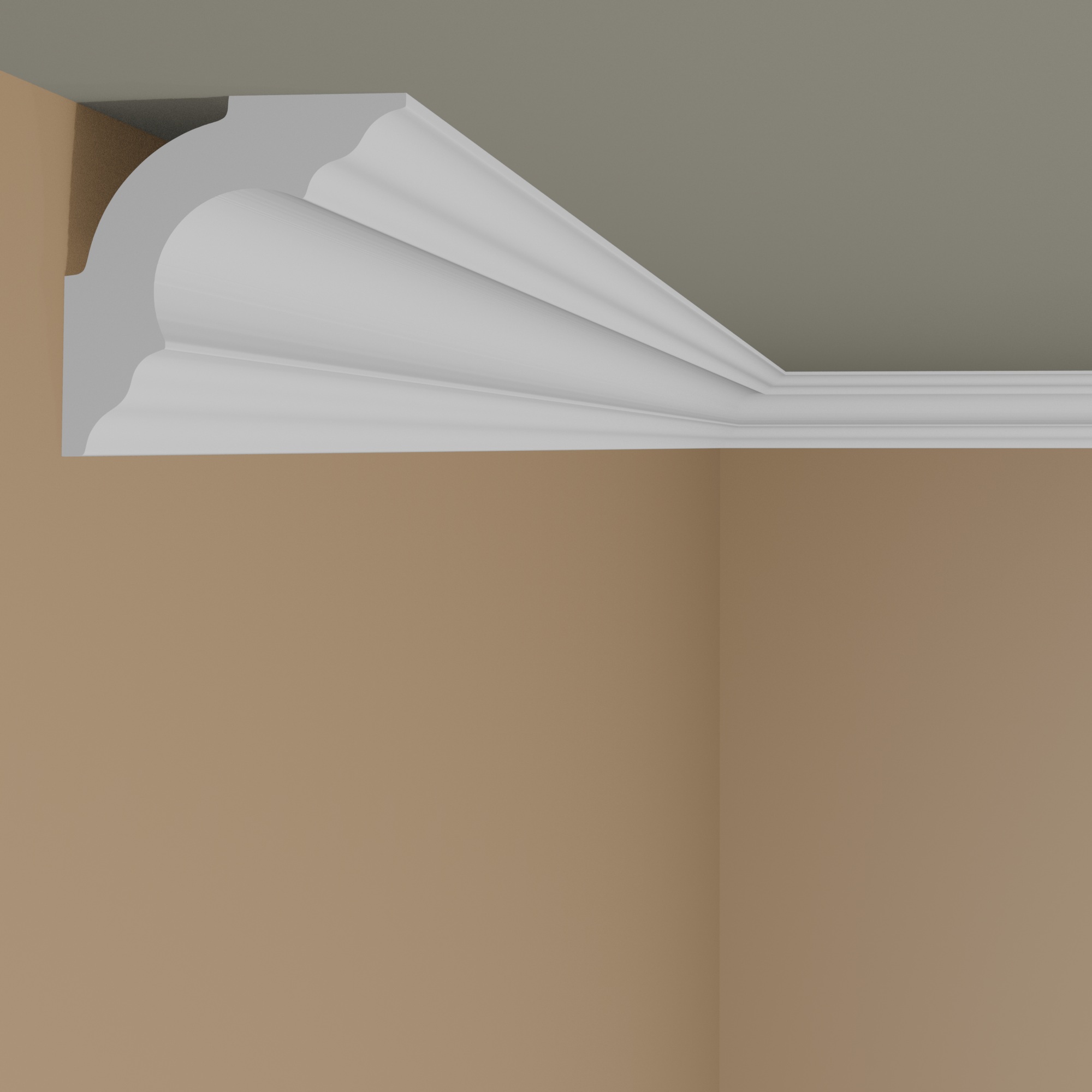NMC Stuckleiste A3 NOMASTYL Polystyrol 30 x 30 x 2000 mm Weiß Deckenleiste