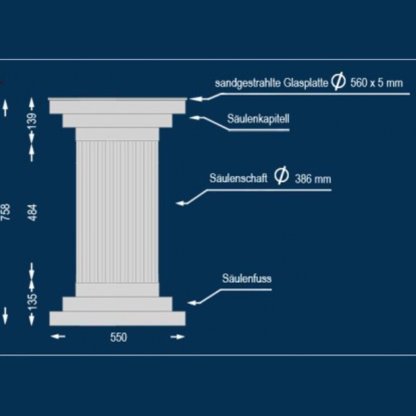 Dekosäule San Luca 386 Abmessungen
