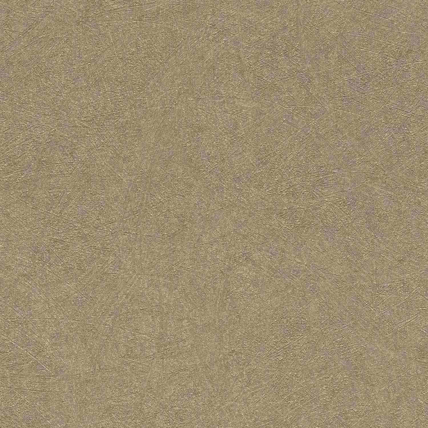 Rasch | Concrete | 520286 | Vliestapete | Einfarbig | Uni | 0.53 x 10.05 m | Braun | Gold