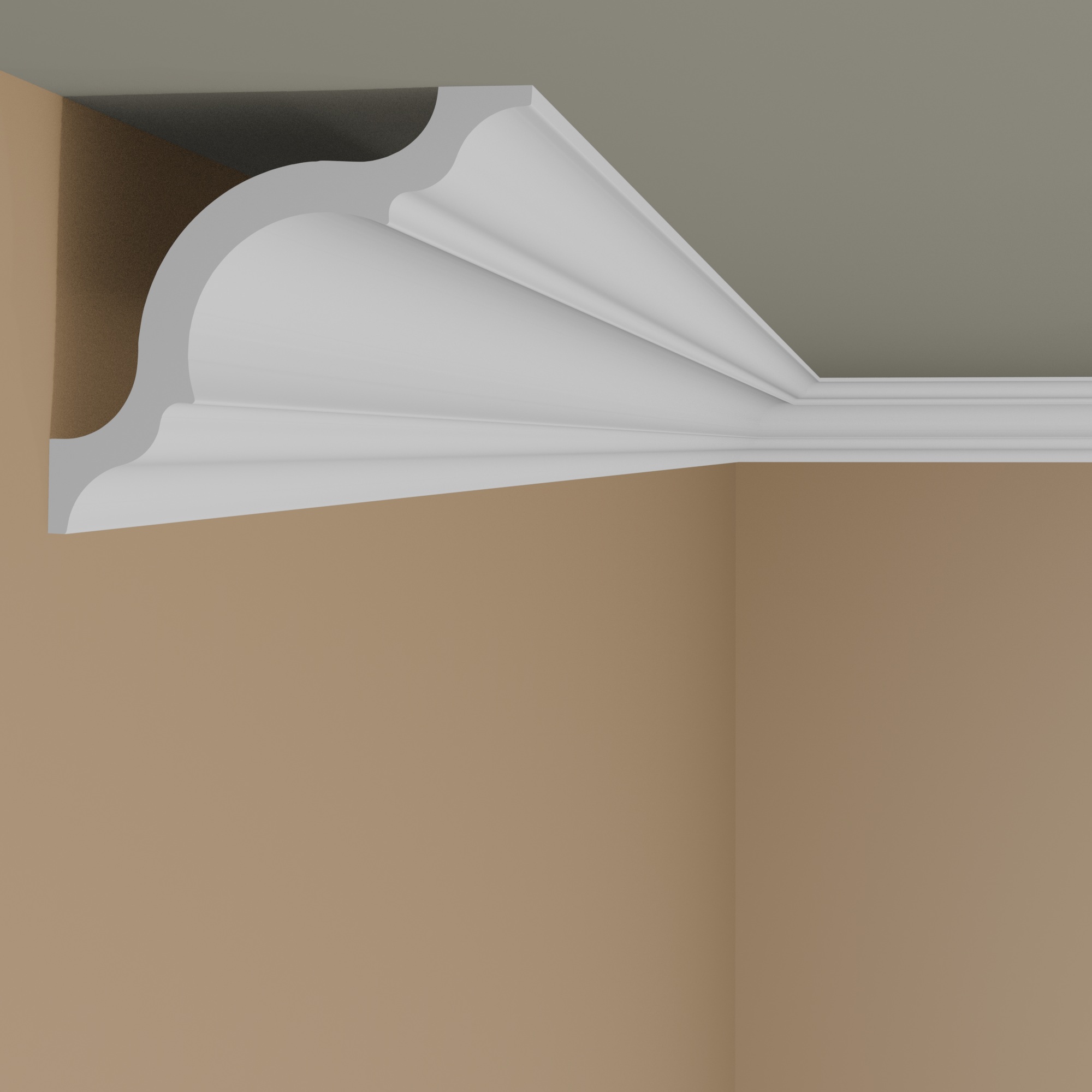 NMC Stuckleiste A2 NOMASTYL Polystyrol 50 x 50 x 2000 mm Weiß Deckenleiste