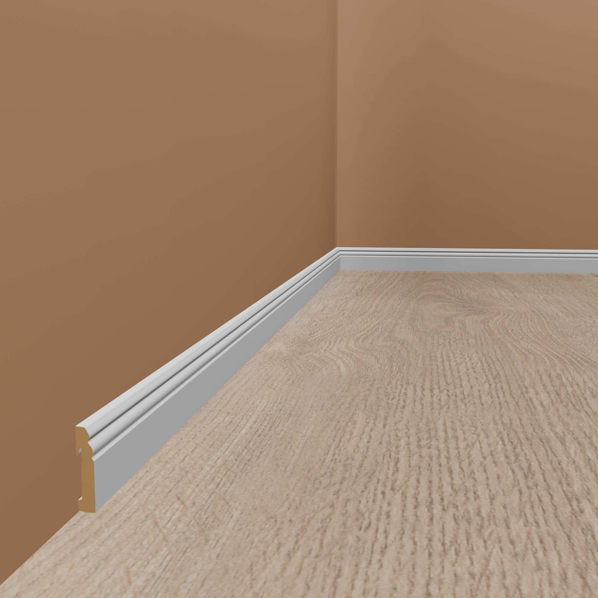 PROVISTON weiße Sockelleiste Hamburger Profil 18 x 90 x 2400 mm MDF folierte Fußleiste PROVISTON weiße Sockelleiste Hamburger Profil 18 x 90 x 2400 mm MDF folierte Fußleiste