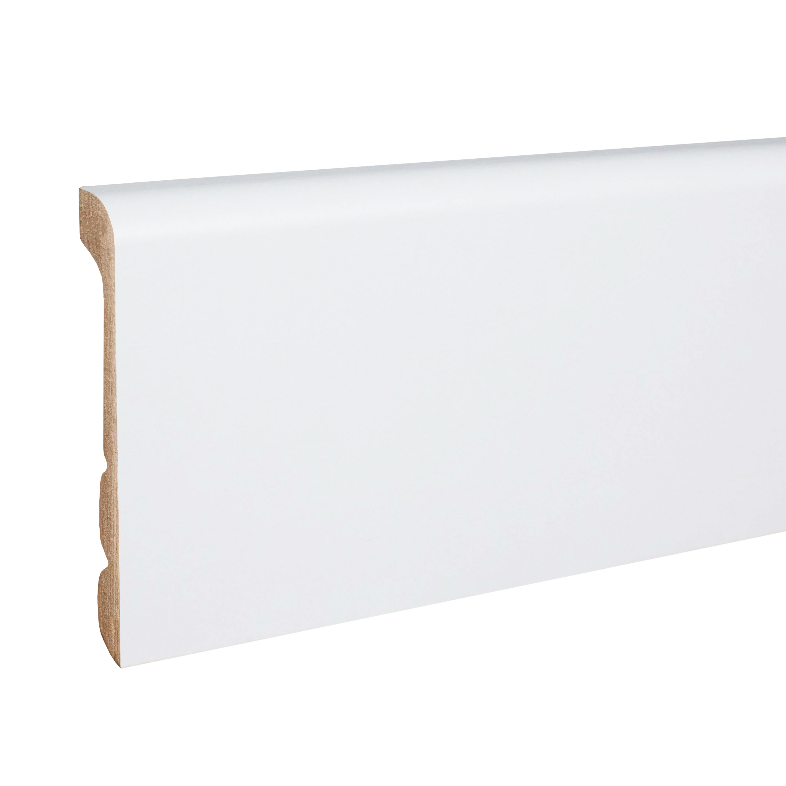PROVISTON Renovierungsleiste 24 x 92 x 2400 mm weiß foliert kürzbar auf 3 Höhen MDF