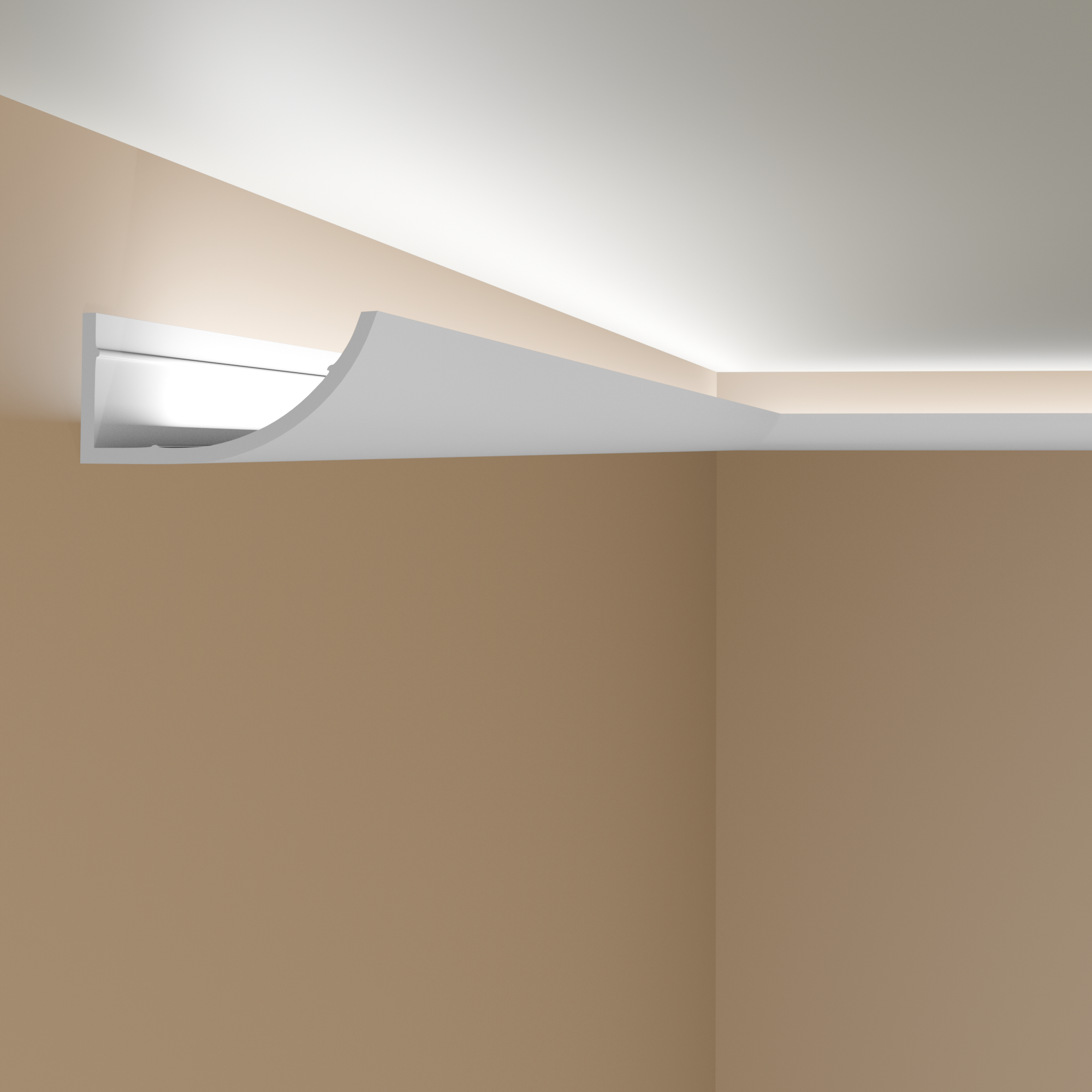 PROVISTON | LED Lichtleiste "NE362" | 86 x 172 x 2000 mm | Weiß | Deckenleiste | Stuckleiste PROVISTON | LED Lichtleiste "NE362" | 86 x 172 x 2000 mm | Weiß | Deckenleiste | Stuckleiste